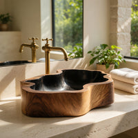 Solid Wood Sink Vanity Solid High End Bathroom, view 7
