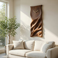 Solid Wood Clock Minimalist Handcrafted Wall Living Room, view 7
