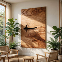 Lone Angler Wall Art for a Quiet Reading Corner, view 7 — view 7