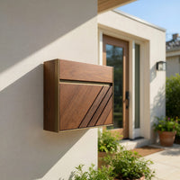Solid Wood Mailbox Post Solid Sculpture Patio Furniture Decoration, view 7