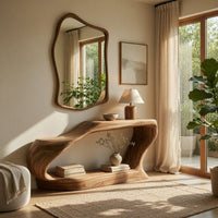 Closed Loop Console Table Carved as One Ribbon, view 7