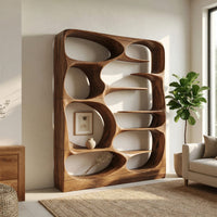 Cell Pod Bookshelf with Carved Organic Openings, view 7