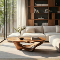 Dunecrest Coffee Table with a Carved Wave Base, view 7