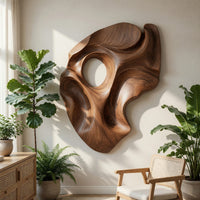 One Walnut Block, Hollowed Into a Wall Sculpture, view 7 — view 7