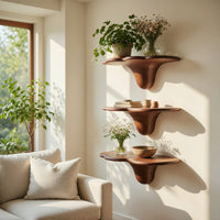 Solid Wood Mushroom Shelf Handcrafted Solid Bedroom, II, view 7