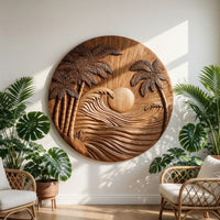 Where the Sun Sits Down in the Surf, Round Wall Relief, view 7 — view 7