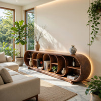 Loopform Media Console with Nested Open Shelving, view 7