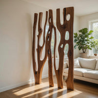 Solid Wood Room Divider Sculptural Piece Entryway Living Open Space, view 7