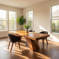 Mid Century Irregular Dining Table For Family Gathering Space, view 7