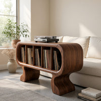 Solid Wood Record Player Stand Curved Luxury Suite, view 7