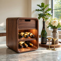 Solid Wood Bar Cabinet Minimalist Wine Small Kitchen Spaces, view 7