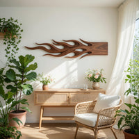 Light Escapes the Beam: Carved Walnut Wall Sculpture, view 7 — view 7