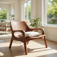 Solid Wood Chair Mid Century Porch Entryway, view 7