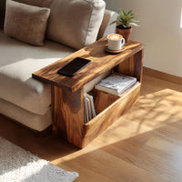 Solid Wood Sofa Arm Table Mid Century Modern Side Living Room, view 7