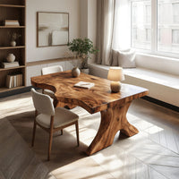 Desk on Two Branching Root Legs in Solid Hardwood, view 7