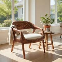 Solid Wood Chair Mid Century Living Room Area, view 7