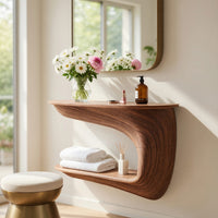 Solid Wood Dressing Table Handcrafted Solid Vanity Bedroom, view 7