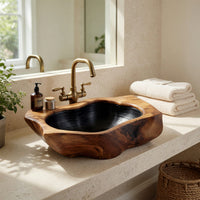 Solid Wood Sink Vanity Farmhouse Solid Bathroom, II, view 7