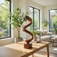 Solid Wood Sculpture Wall Art Handcrafted Garden, view 7