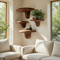 Solid Wood Mushroom Shelf Farmhouse Handcrafted Solid Home, view 7