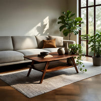 Tapered-Leg Coffee Table with Lower Display Shelf, view 7
