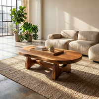 Organic Oval Coffee Table For Loft Living, view 7