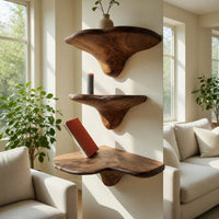 Solid Wood Mushroom Shelf Farmhouse Solid Living Room Entryway, view 7