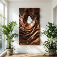Old Root Burl Walnut Wall Panel with an Open Knot, view 7 — view 7