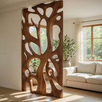 Solid Wood Room Divider Sculptural Living Dining Space, view 7