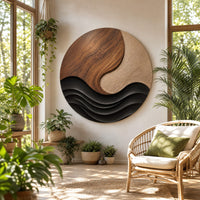 Scandinavian Abstract Wall Decor For Modern Farmhouse Interior, view 7