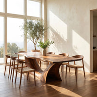 Scandinavian Freeform Dining Table For Family Dining Room, view 7