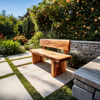 Solid Wood Outdoor Garden Bench Handcrafted Patio, view 7