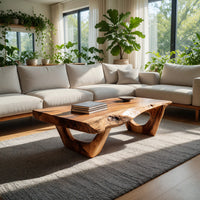 Same Timber Top to Floor, Arch-Base Coffee Table, view 7