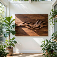 The Feather That Never Falls, a Walnut Wall Relief, view 7 — view 7