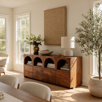 Solid Wood Sideboard Arched Niche Living Room, view 7