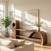Minimalist Organic Tv Stand For Apartment Interior Design, view 7