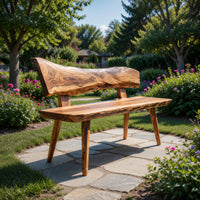 Solid Wood Outdoor Garden Bench Minimal Green, view 7