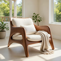 Solid Wood Chair Natural Home Balcony, view 7