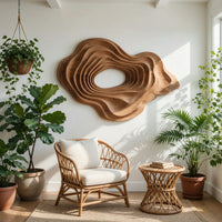 Wood Grain Turned Into Ripples, an Organic Wall Sculpture, view 7 — view 7