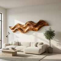 Freeform Ribbon Wave Wall Sculpture, Made to Order, view 8 — view 8