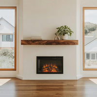 Solid Wood Floating Fireplace Mantel Rustic Shelf Living Room Wall, view 8