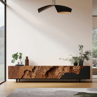 Ridge-Carved Front Media Console, Made to Order, view 8