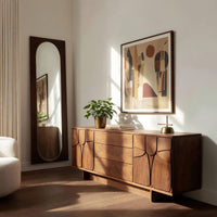 Solid Wood Sideboard Carved Living Room Dining, view 8