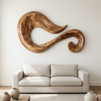 One Length of Walnut, Curled Into a Wall Sculpture, view 8 — view 8