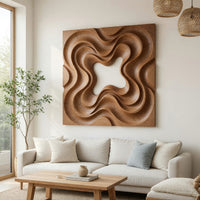 Inward Current, a Carved Walnut Wall Sculpture, view 8 — view 8