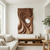 Sweeping Swirl Wall Art, Cut Through at the Center, view 8 — view 8