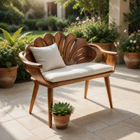 Solid Wood Outdoor Garden Bench Live Edge Entryway Home, view 8