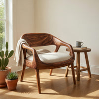 Solid Wood Chair Mid Century Living Room Area, view 8