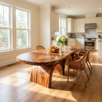 Scandinavian Live Edge Dining Table For Open Dining Area, view 8