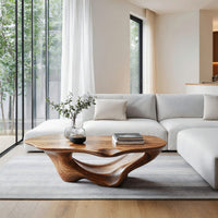 Dunecrest Coffee Table with a Carved Wave Base, view 8
